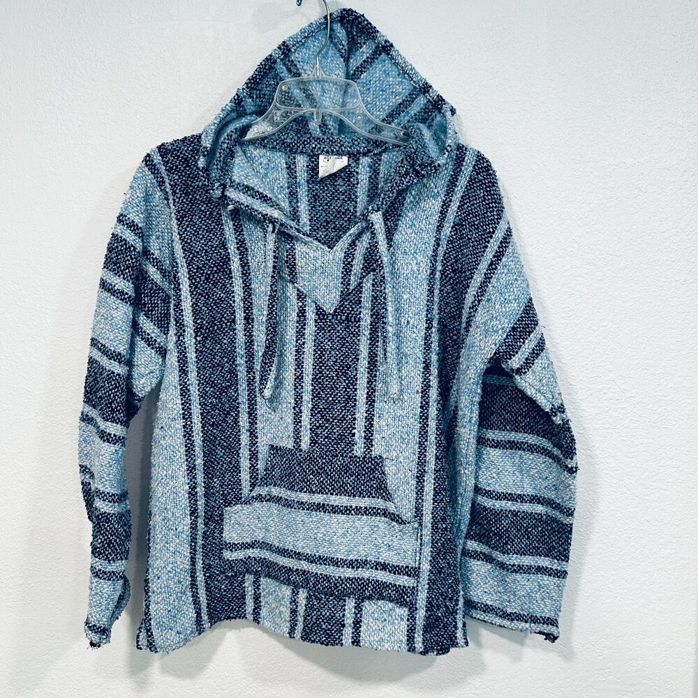 VTG Confecciones Artilana Mexican Blue Pullover Hoodie Long Slv Unisex Adult Med
